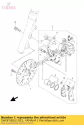 Here you can order the disk, brake (right) from Yamaha, with part number 5WGF582U1033: