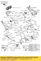 Here you can order the cowling,side,lh,ebony from Kawasaki, with part number 550280252H8: