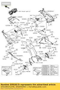 Kawasaki 550280252H8 cowling,side,lh,ebony - Bottom side