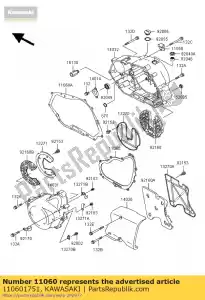 kawasaki 110601751 joint, anse de générateur bn125-a1 - La partie au fond