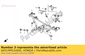 Honda 64514MCAA60 pijp, r. kap zijkant - Onderkant