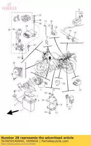 yamaha 5VX8591A0000 conjunto de unidad de control del motor - Lado inferior