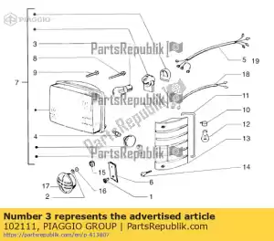 Piaggio Group 102111 lâmpada - Lado inferior