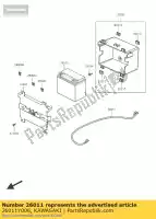 26011Y006, Kawasaki, fio-chumbo, bateria sc300aef kawasaki j 125 300 2015 2016, Novo