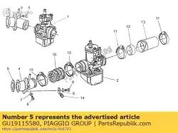 Ici, vous pouvez commander le joint auprès de Piaggio Group , avec le numéro de pièce GU19115580: