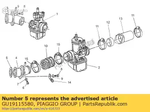 Piaggio Group GU19115580 joint - La partie au fond
