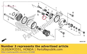 Honda 31202KPCD51 jeu de balais b, carbone - La partie au fond