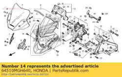 Aquí puede pedir quedarse, metro de Honda , con el número de pieza 64510MGH640: