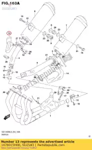 Suzuki 1478015H00 cubierta comp, muf - Lado inferior