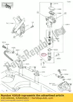 430100006, Kawasaki, pr?t hamulca ksf450b8f kawasaki  kfx 140 450 2008 2009 2010 2011 2012 2013 2014 2017 2018 2019 2020 2021, Nowy