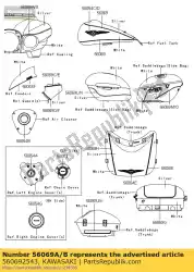 Qui puoi ordinare modello, fr cowling, lh vn1700bd da Kawasaki , con numero parte 560692543: