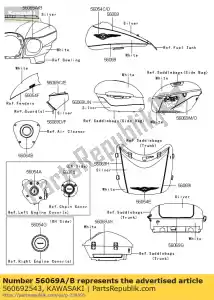 kawasaki 560692543 modello, fr cowling, lh vn1700bd - Il fondo