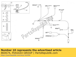 Aprilia 860674, Cablaggio principale, OEM: Aprilia 860674