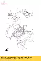 3B4W216B2000, Yamaha, pára-choque traseiro comp.2 yamaha yfm 550 700 2009, Novo