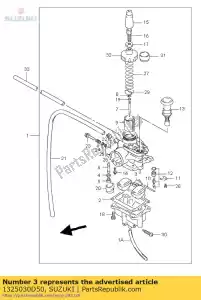 Suzuki 1325030D50 float assy - Bottom side