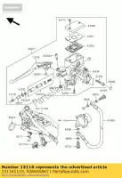 131161110, Kawasaki, asta di spinta, cilindro principale zx900-a1 kawasaki gpx gpz gtr vn voyager zephyr zg zl zrx zx zxr zz r zzr 750 900 1000 1100 1200 1500 1600 1985 1986 1987 1988 1989 1990 1991 1992 1993 1994 1995 1996 1997 1998 1999 2000 2001 2002 2003 2004 2005 2006 2007, Nuovo