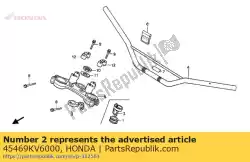 Qui puoi ordinare guida, parte superiore del tubo flessibile del freno da Honda , con numero parte 45469KV6000: