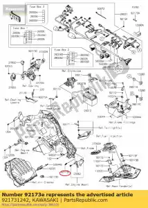 kawasaki 921731242 zacisk, zacisk kablowy zx1000lef - Dół