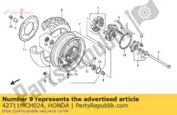 Here you can order the no description available at the moment from Honda, with part number 42711MCH024: