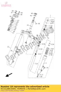 yamaha 9131L08X3000 tornillo - Lado inferior