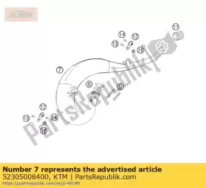ktm 52305008400 tubo di scarico cpl. nichel 06 - Il fondo