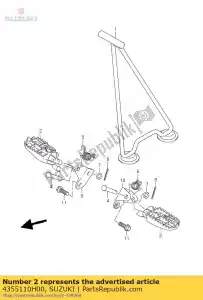 suzuki 4355110H00 reposapiés, r - Lado inferior