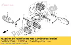 Here you can order the bulb (12v 23/8w) (stanley) from Honda, with part number 34905425671: