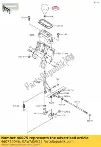 kawasaki 460750046 aperto, mudança kaf400a6f - Lado inferior