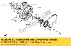 Here you can order the no description available at the moment from Honda, with part number 42705KT7000: