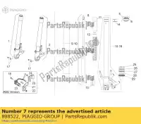 898522, Piaggio Group, anello elastico dx aprilia dorsoduro mana na shiver zd4rab00, zd4rad00 zd4rc000, zd4rca00, zd4rc001, zd4rcc00 zd4rcb00, zd4rcc01, zd4rce00 zd4sm000, zd4sma00, zd4smc00, zd4smc01 750 850 2007 2008 2009 2010 2011 2012 2013 2014 2015 2016, Nuovo