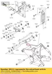 Here you can order the rod-tie,suspension vn900b6f from Kawasaki, with part number 391110026: