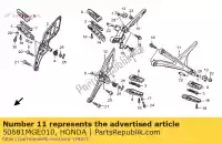 50681MGE010, Honda, titolare, l. passo del passeggero honda vfr 1200 2010, Nuovo