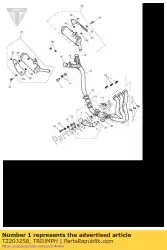 header assy, ?? Vastgebout van Triumph, met onderdeel nummer T2203258, bestel je hier online: