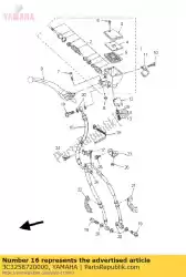 Ici, vous pouvez commander le flexible, frein 1 auprès de Yamaha , avec le numéro de pièce 3C3258720000: