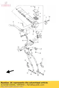 yamaha 3C3258720000 hose, brake 1 - Bottom side