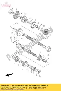 yamaha 2S3174110000 asse, principale - Il fondo