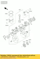 130340005, Kawasaki, roulement-grande extrémité, b4 kawasaki kx  r m f kx250 250 , Nouveau