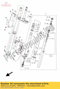 yamaha 5XE23117L000 guía, primavera - Lado inferior