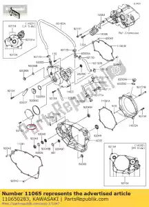 kawasaki 110650283 za?lepka, ogranicznik klx450a9f - Dół