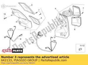 Piaggio Group 642133 lente vermelha direita - Lado inferior