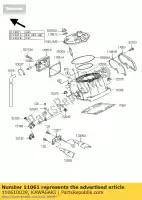 110610039, Kawasaki, uszczelka, t = 0,37 kawasaki kx  m kx125 125 , Nowy