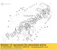 672055000C, Piaggio Group, Quadro interno da caixa superior esquerda piaggio beverly bv zapm69 zapm69200 zapm69300, zapm69400 zapma20s zapma210 zapma2100 zapma2200 125 300 350 2010 2011 2012 2013 2014 2015 2016 2017 2018 2019 2020 2021 2022, Novo