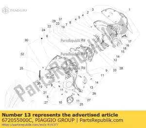 Piaggio Group 672055000C left top box internal frame - Bottom side