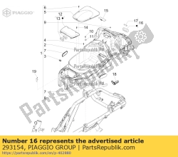 Aprilia 293154, Plafond kom, OEM: Aprilia 293154