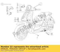 Here you can order the connector bracket from Piaggio Group, with part number 640620: