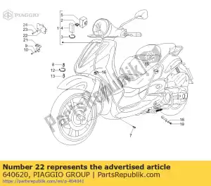 Piaggio Group 640620 connector bracket - Bottom side