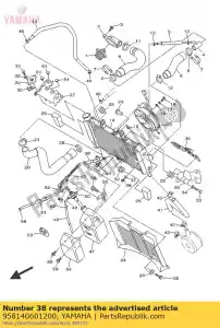 yamaha 958140601200 bullone, flangia - Il fondo