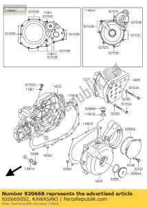 Kawasaki 92066S052 plugue - Lado inferior