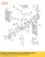 50335008000, KTM, grzejnik r / s naturalny (45285) 98 ktm egs exc mxc six supermoto sx sxs xc 125 200 250 300 690 1997 1998 1999 2000 2001 2002 2003 2004 2005 2006 2007 2009, Nowy