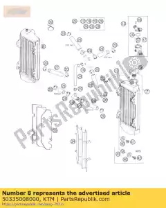 ktm 50335008000 radiador r / s natureza (45285) 98 - Lado inferior